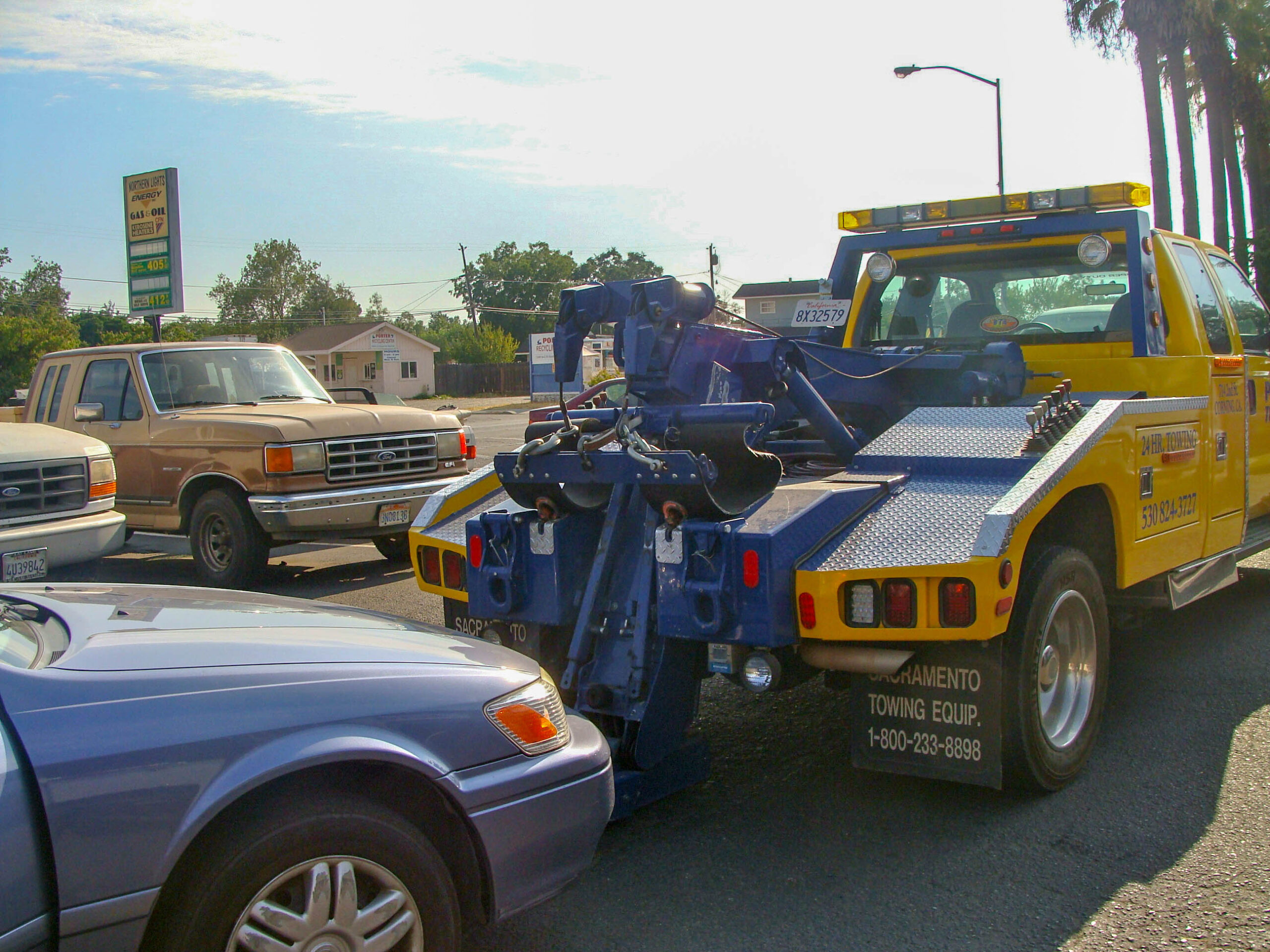 road trip gone wrong when car breaks down and needs to get towed