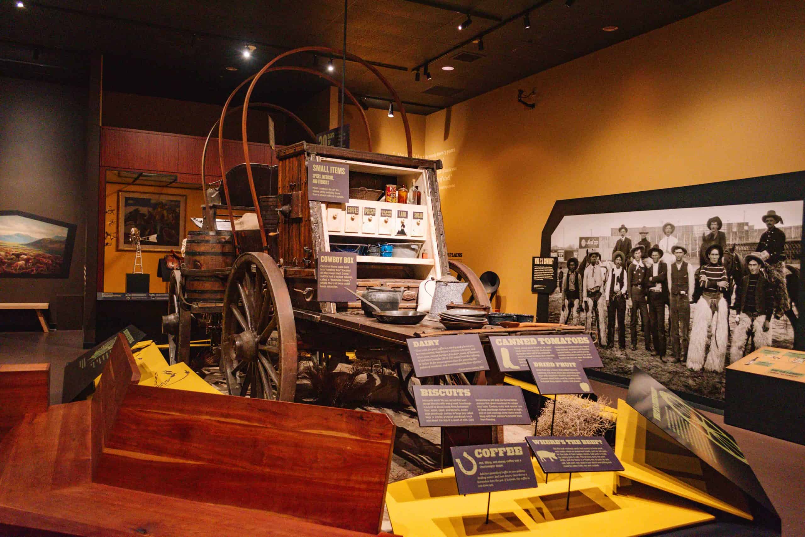 kitchen wagon from the American West in a museum