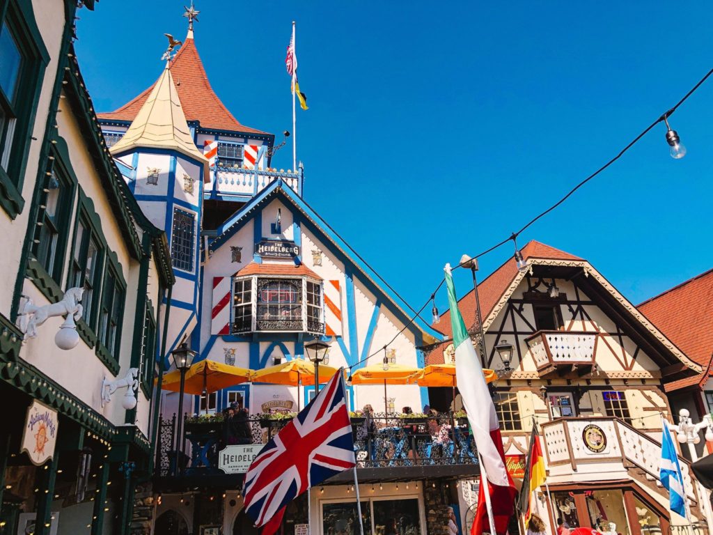 building in Georgia mountain town that looks German even though its in the United States