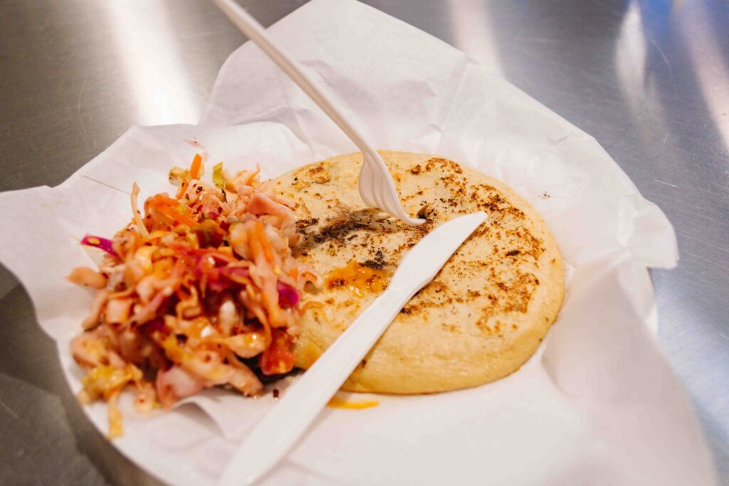 sarita's pupuseria food from Grand Central Market