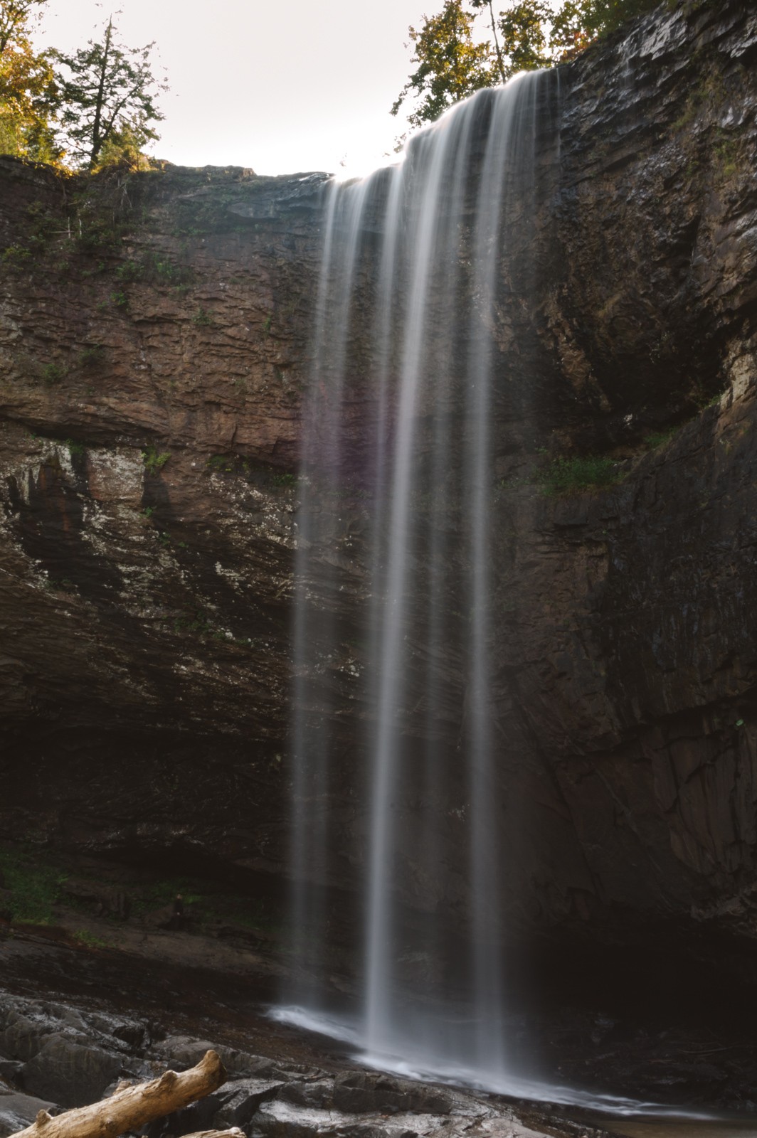 tall waterfall long exposure