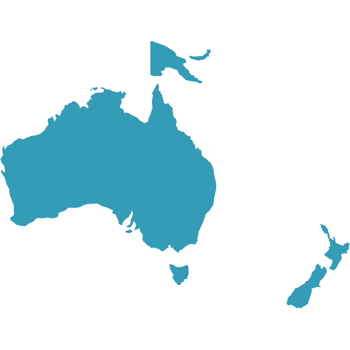 Map of Oceania Continent