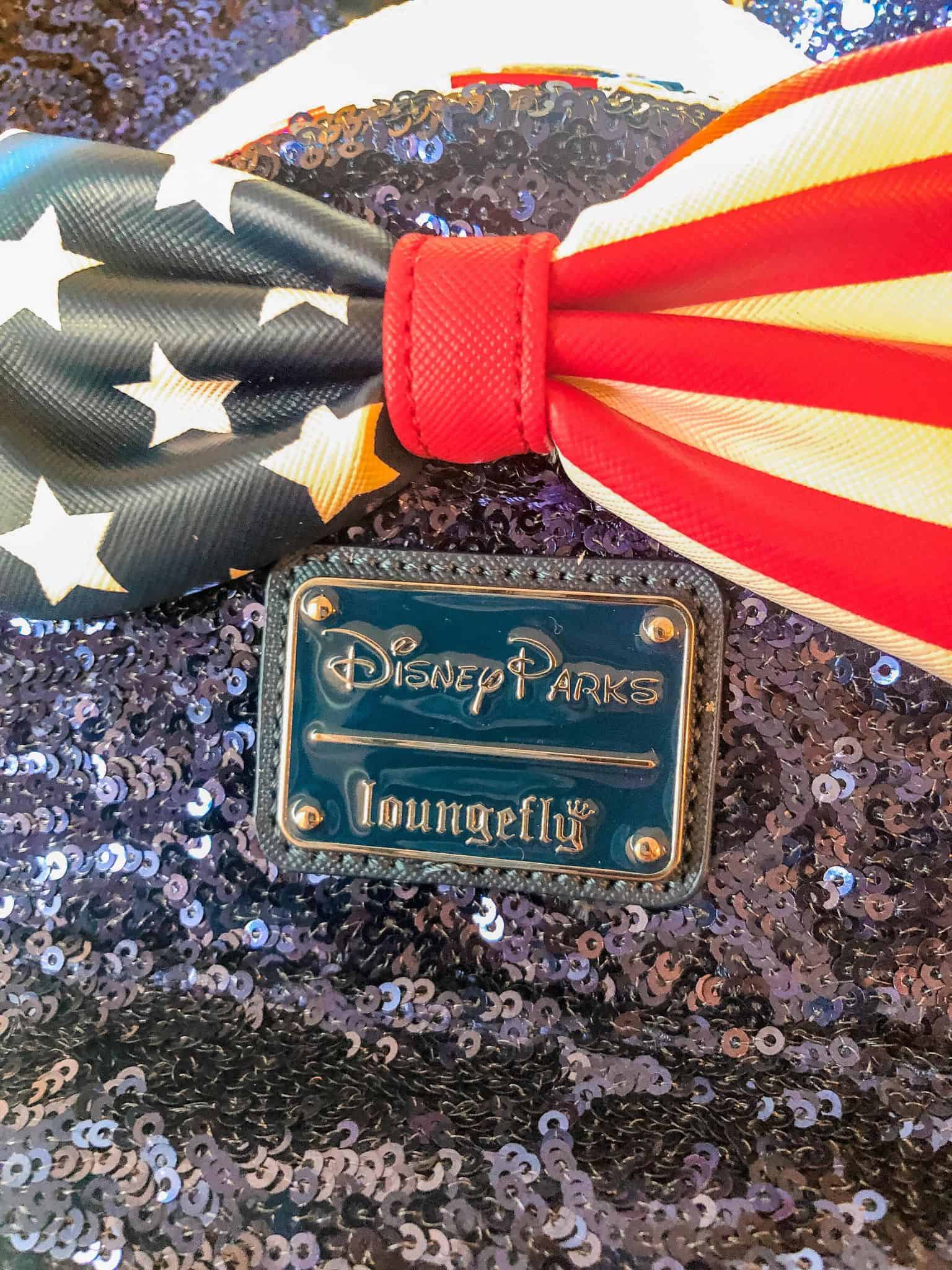 red white and blue mini backpack for Disney parks