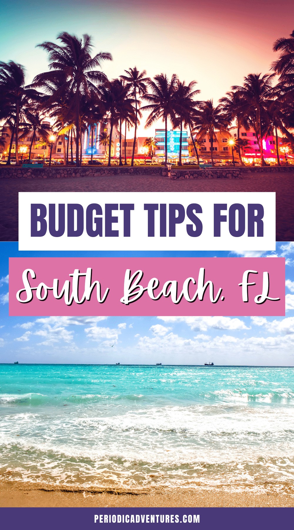 Read these budget tips for visiting South Beach Florida including where to stay in South Beach for cheap, where to get free transportation in South Beach, free things to do in South Beach, the best free beaches in South Beach, and more!