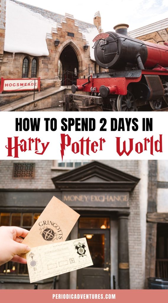 Here's how to spend 2 days in Harry potter World in Orlando parks including which rides to do on and when, you to minimize wait times and what to eat and drink at the parks.