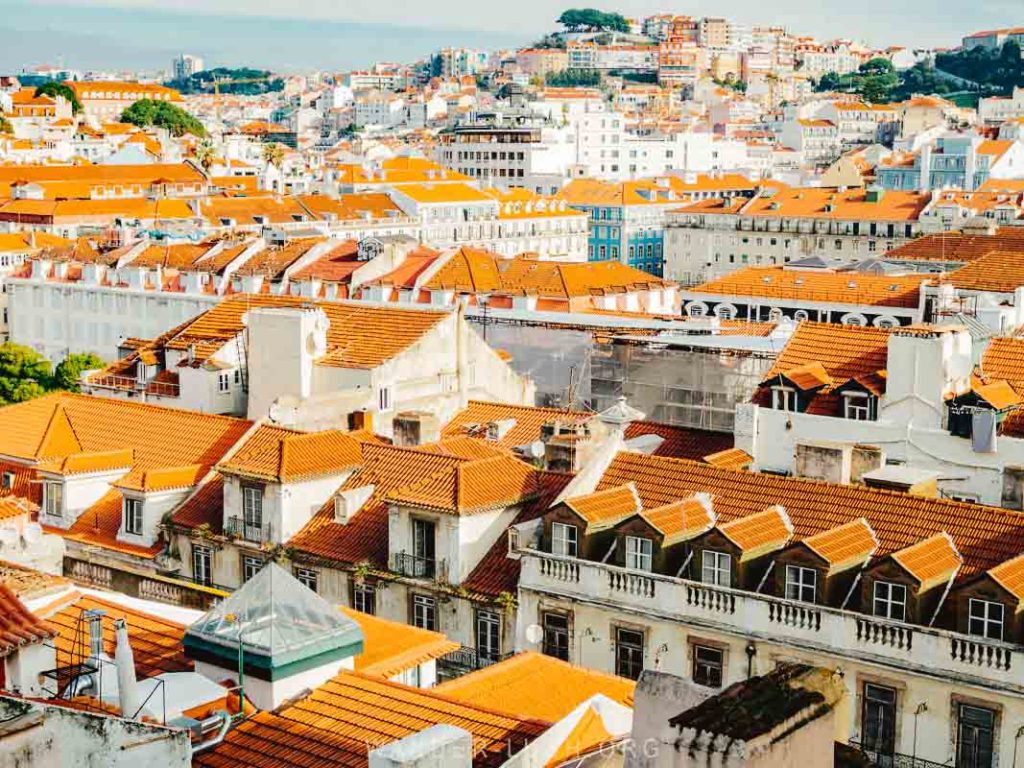 View of Lisbon from a high view point