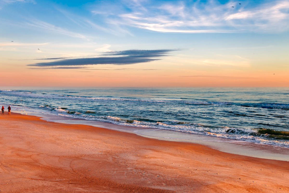 Florida coast beach during sunset