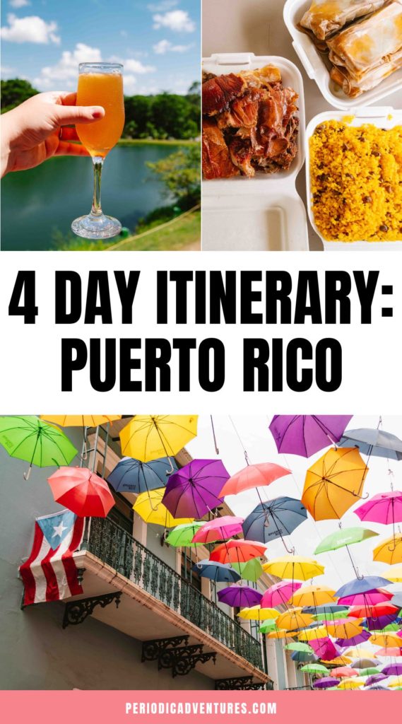 This 4 day itinerary for Puerto Rico includes the best things to do in Puerto Rico like touring Old San Juan, exploring El Yunque Rainforest, eating at Pork Highway, and swimming in the biolumiescent bay.