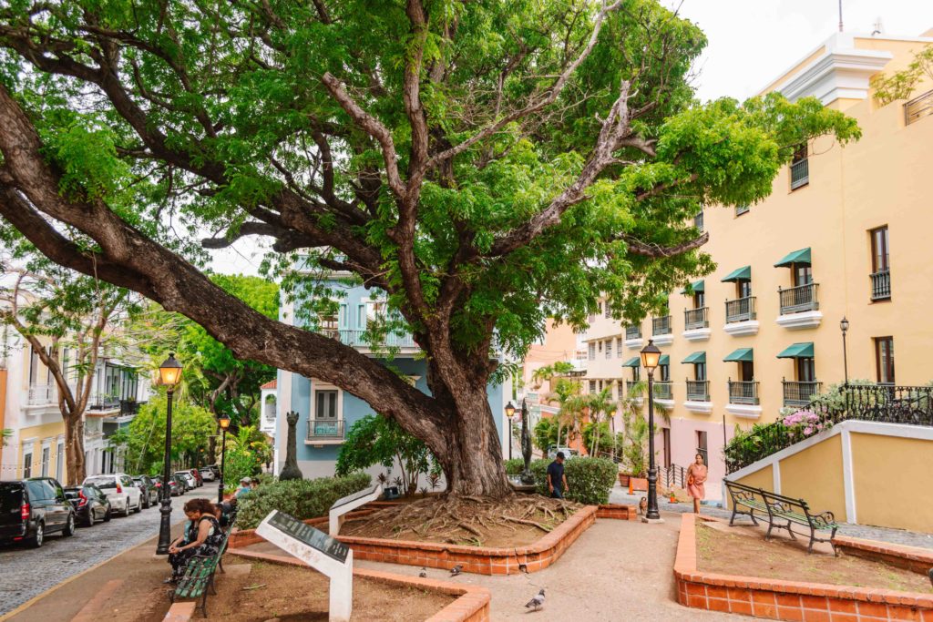 Puerto Rico San Juan square in city center