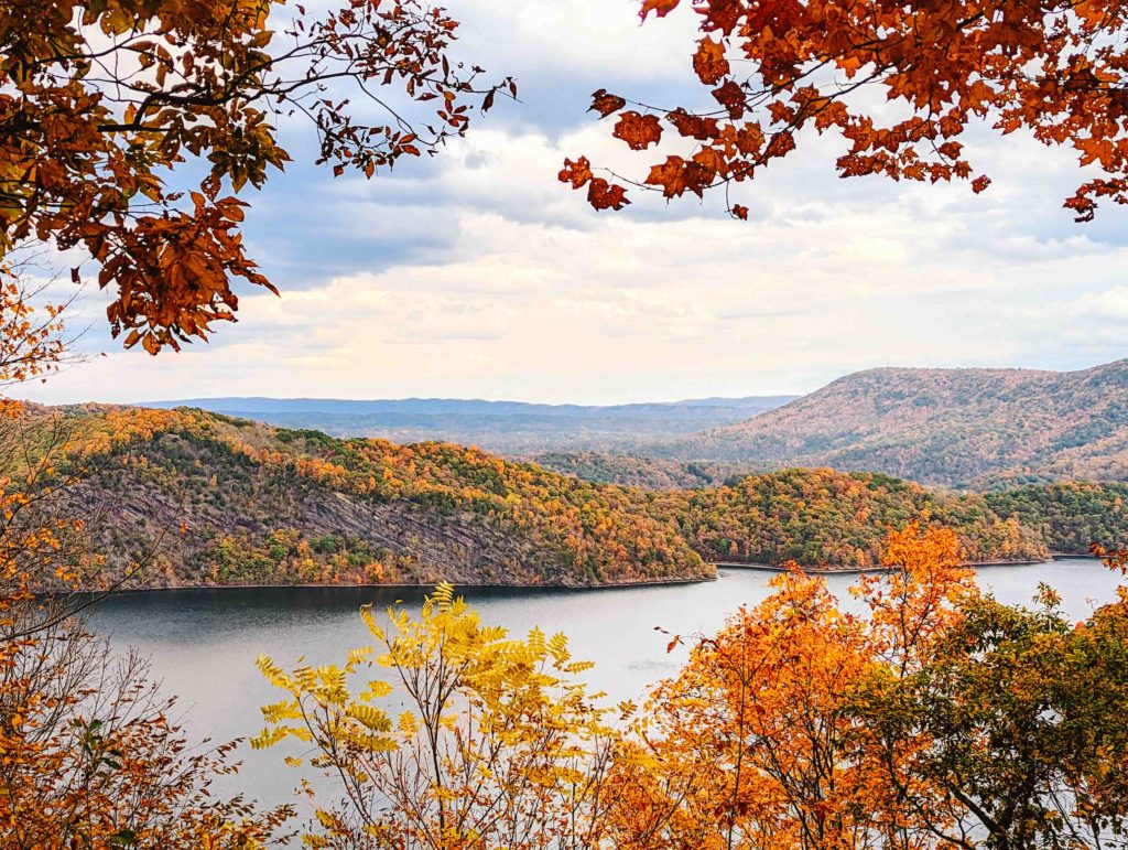 View of Raystown Lake, Pennsylvania in fall