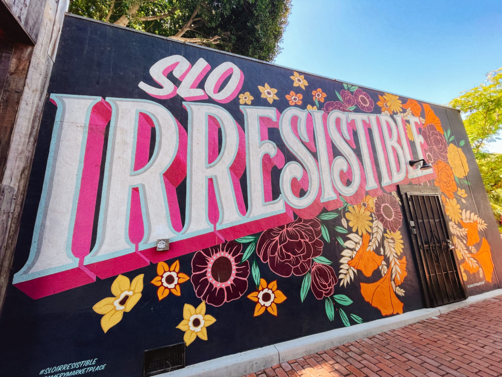 mural that reads SLO Irresistible