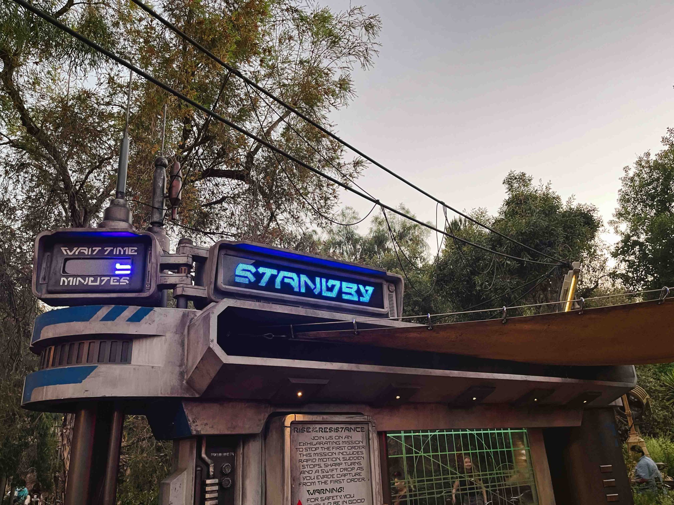 Entrance to Rise of the Resistance in Disneyland California