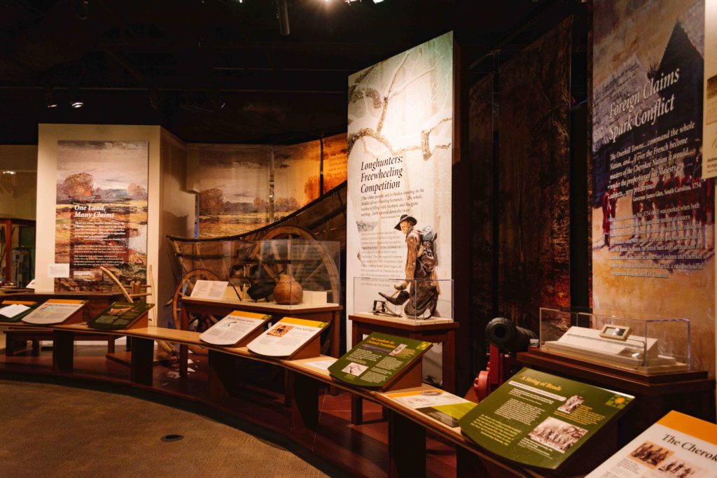 Museum exhibit indoors at East TN History Center in downtown Knoxville