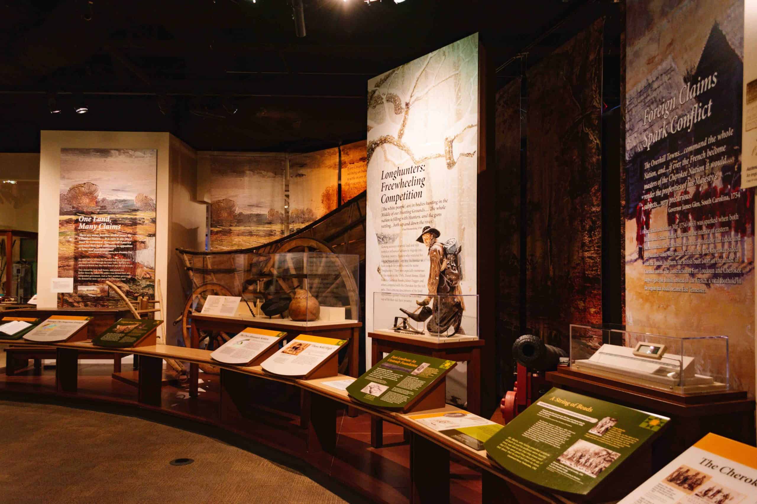 Museum exhibit indoors at East TN History Center in downtown Knoxville