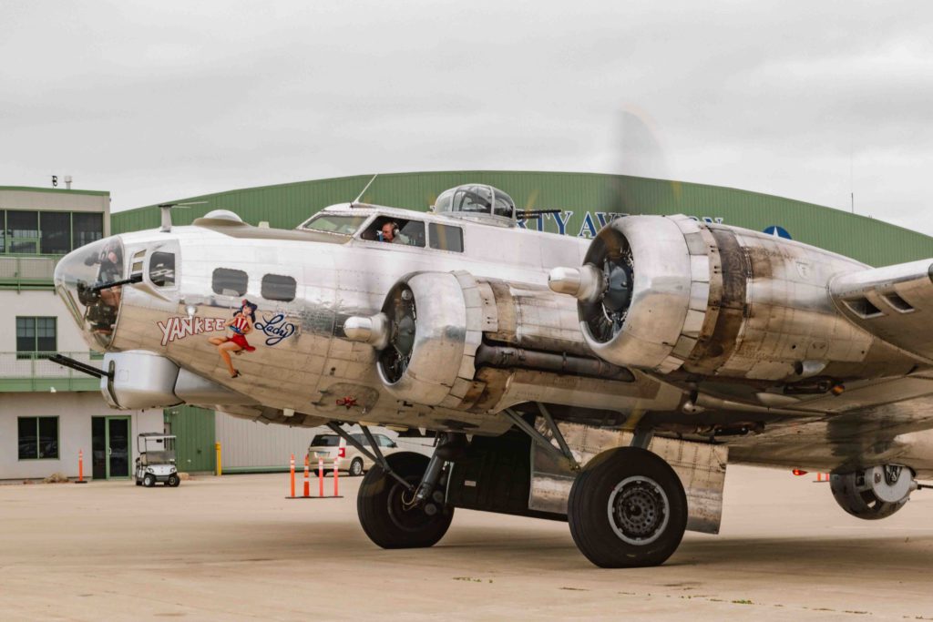 Liberty Aviation Museum in Port Clinton Ohio gives rides in their planes and helicopters including this B-17 called the Yankee Lady.