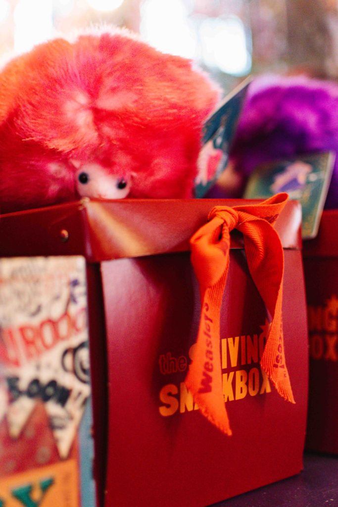 Pink stuffed animal from Harry Potter world in Weasley shop