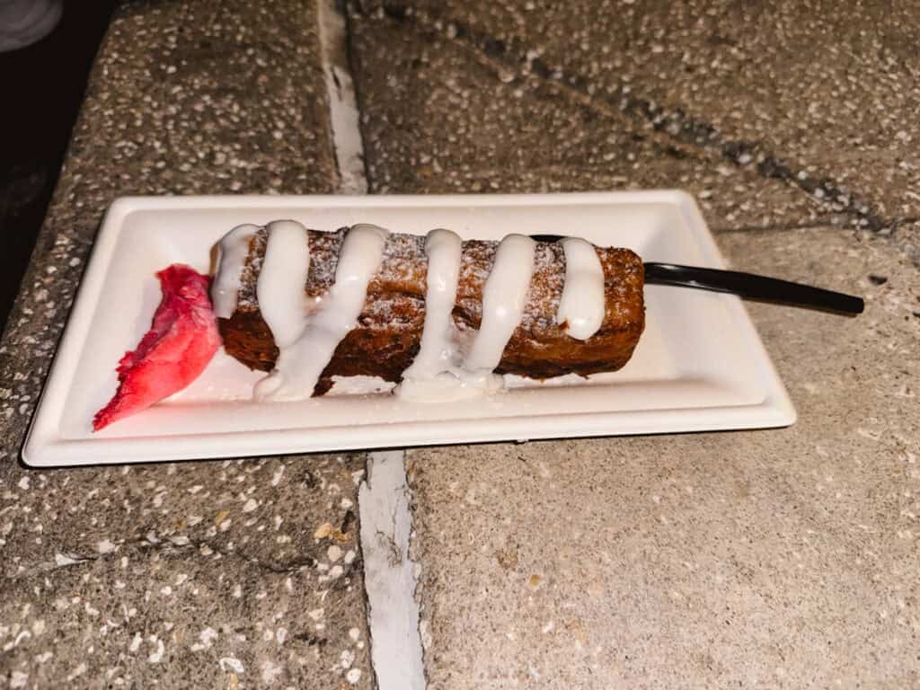 HHN34 food includes this fried carrot cake stick