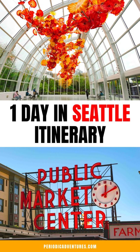 In this 1 day in Seattle itinerary, see what to do in Seattle for just 24 hours, where to stay, how to get around Seattle, and more!