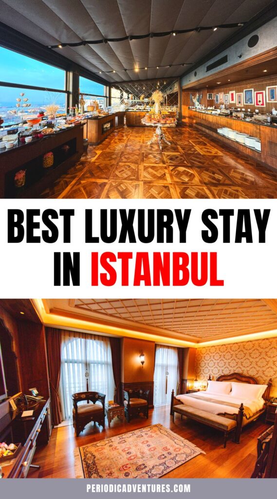 This is the best luxury stay in Istanbul in Sultanahmet, the Old City, near Hagia Sophia, Blue Mosque, topkapi Palace, and Basilica Cistern. With lavish Ottoman rooms, a Turkish hammam, and wonderful Azerbaijani restaurant.
