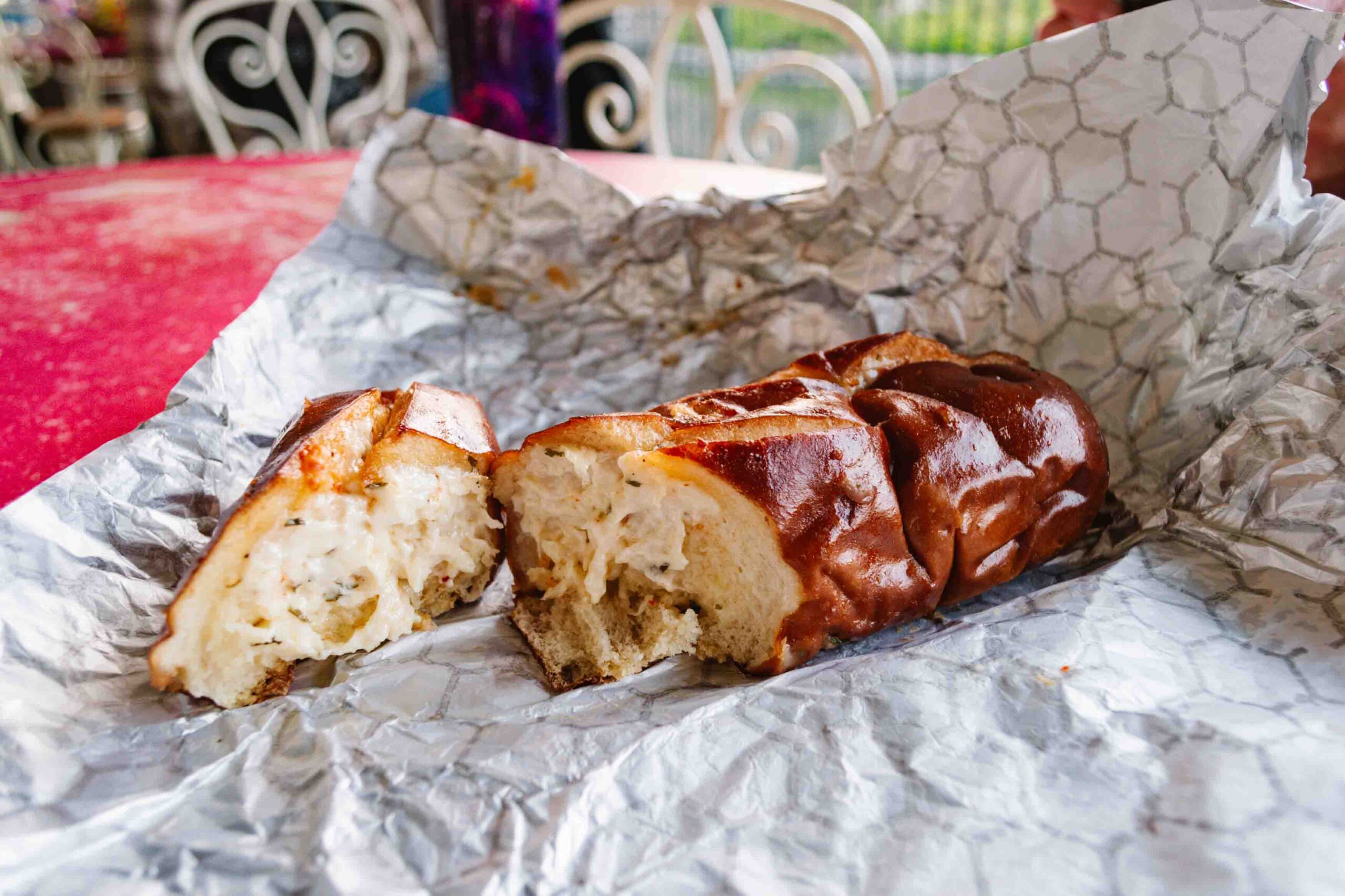 Cheesy garlic pretzel bread from Eidelweiss Snacks at Disneyland