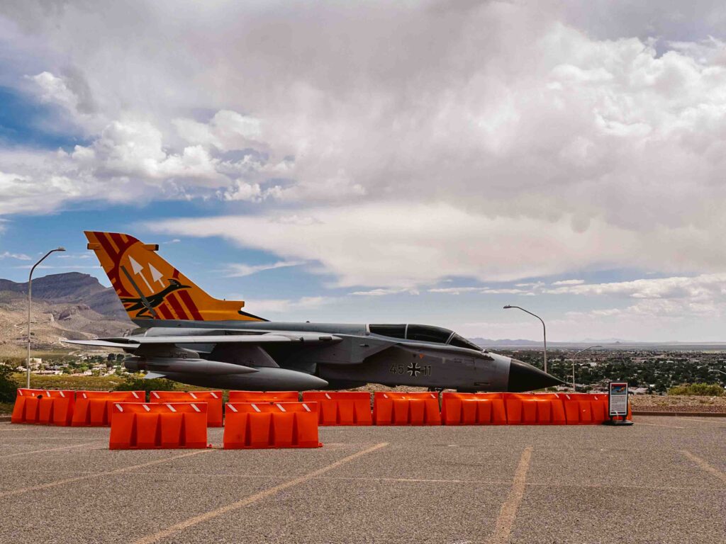 View of jet at Museum of Space History in Alamogordo, New Mexico