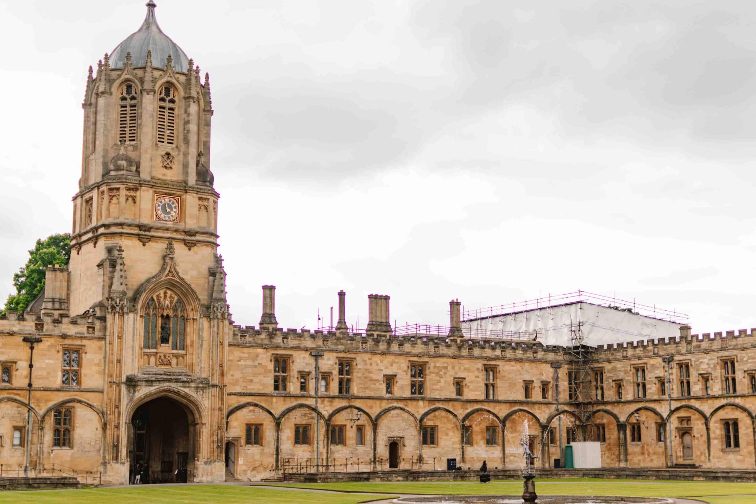 View of quad in Christchurch College in Oxford