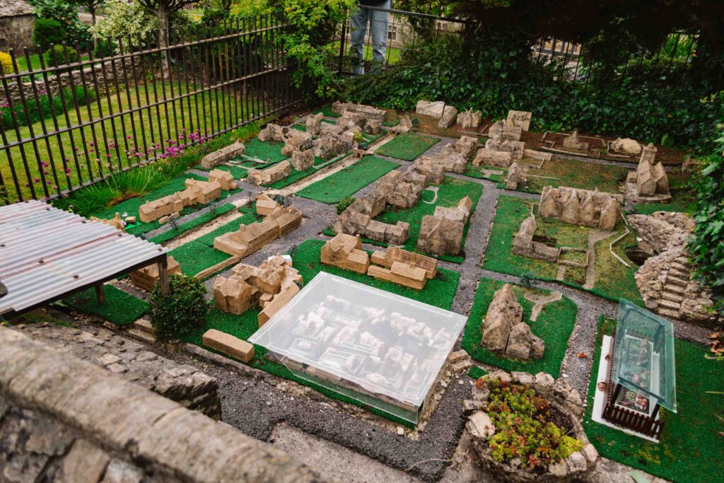 Scale model village of Bourton-on-the-Water with a smaller model village within it