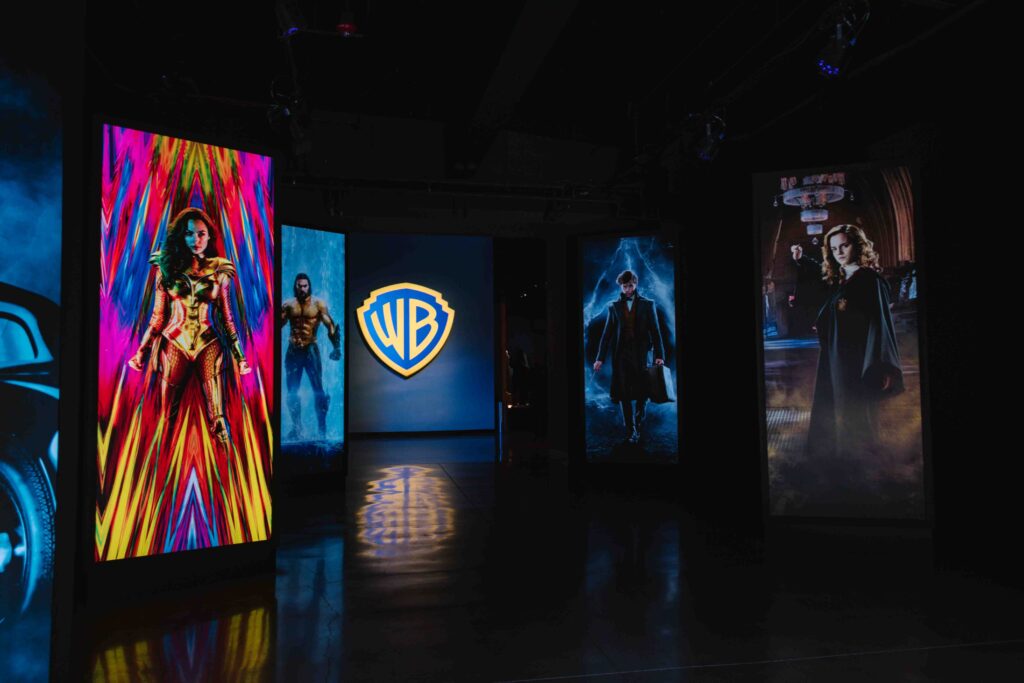 Exhibits entrance for DC and Harry Potter franchises