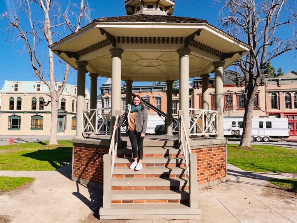 Backlot of Warner Brothers featuring the gazebo from Stars Hollow, Gilmore Girls