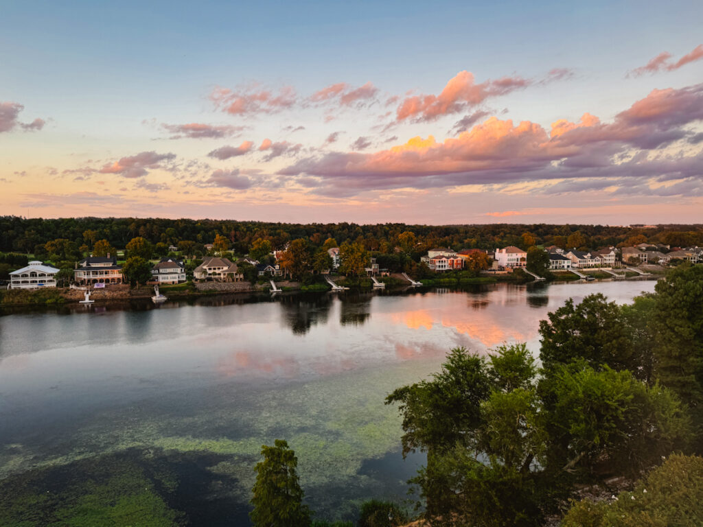 Sunset in Augusta along Savannah River