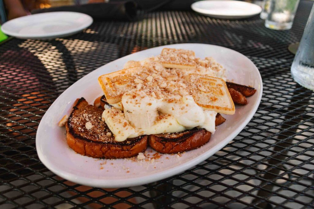Augusta Foodie Trot brunch tour featured this banana pudding french toast