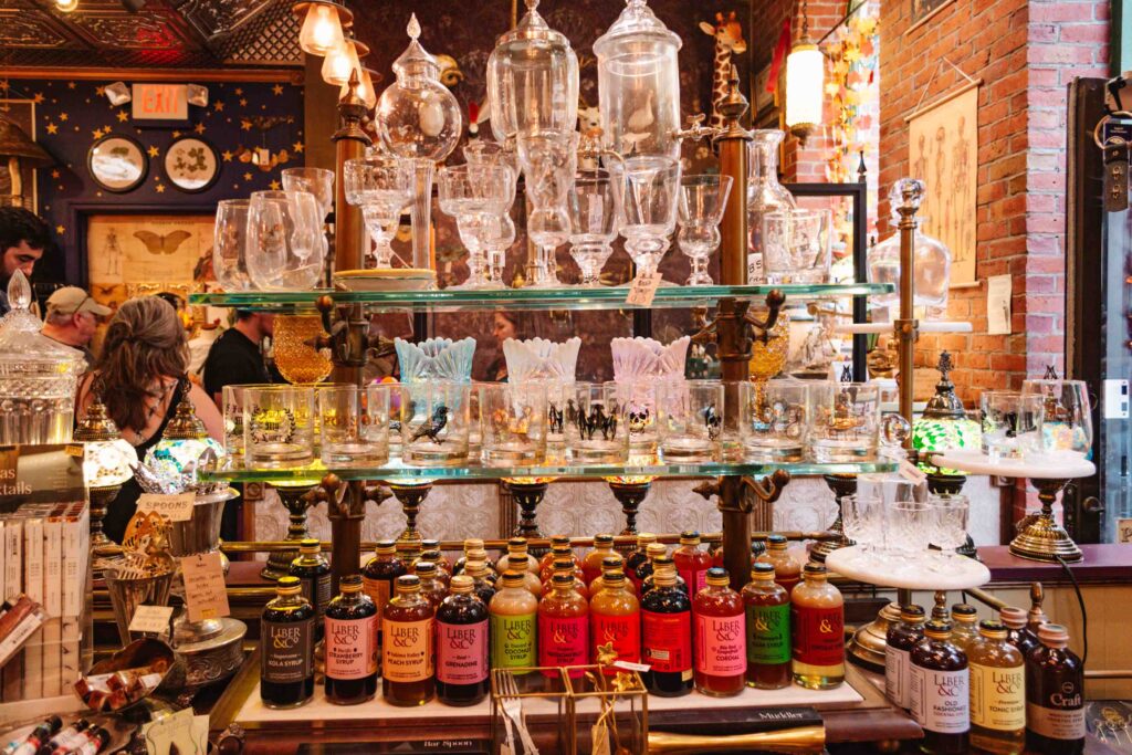 Cocktail making items for sale with witchy theme from Emporium 32 in Salem