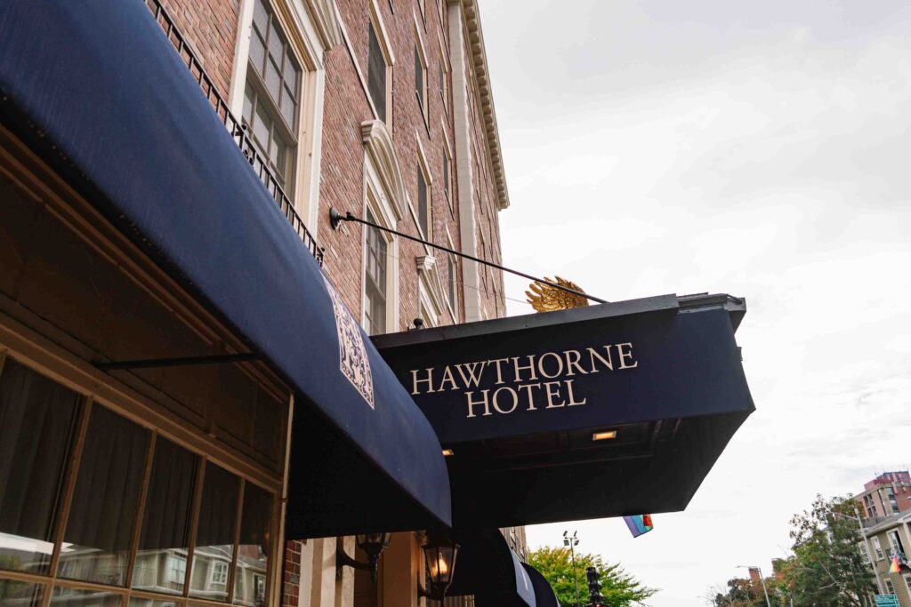 Exterior of the Hawthorne Hotel in Salem, MA