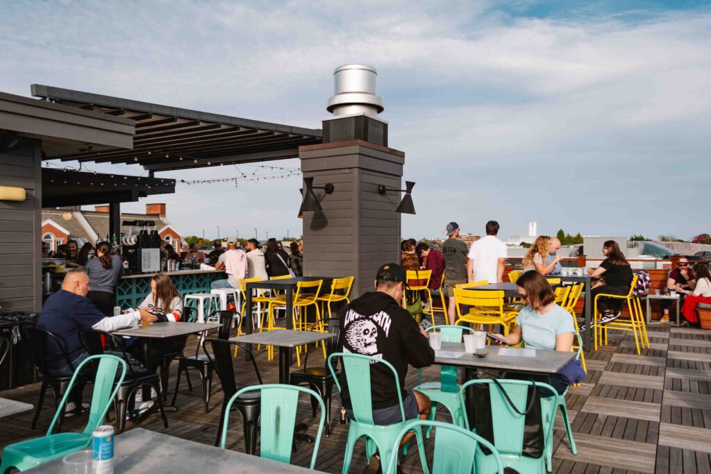 Rooftop bar in Salem called The Roof within Hotel Salem on Essex Street