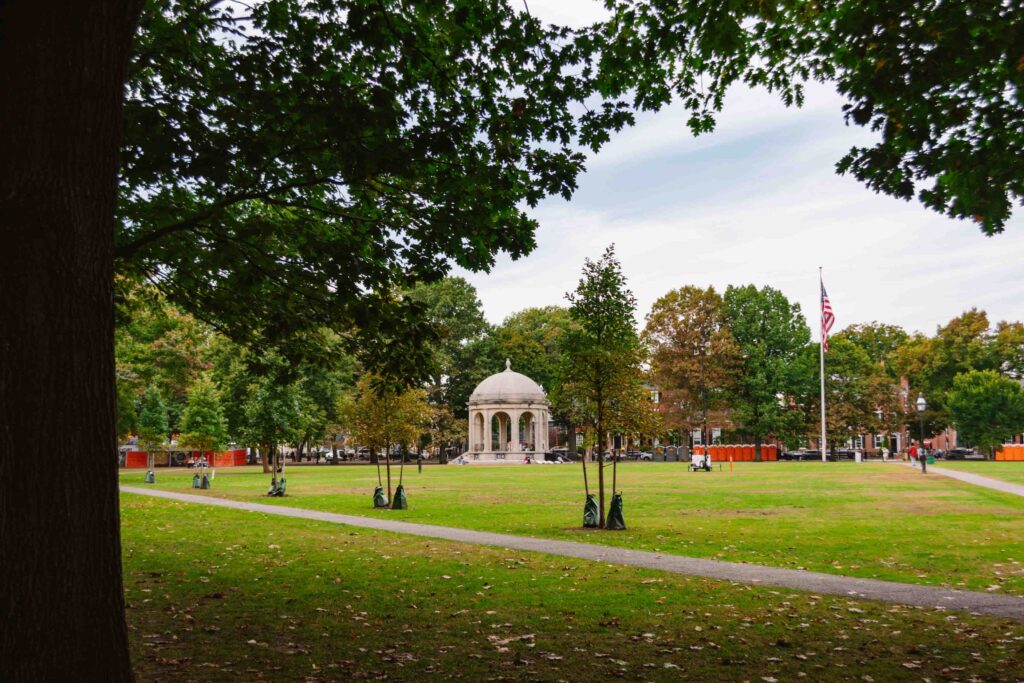 Salem Common park in October