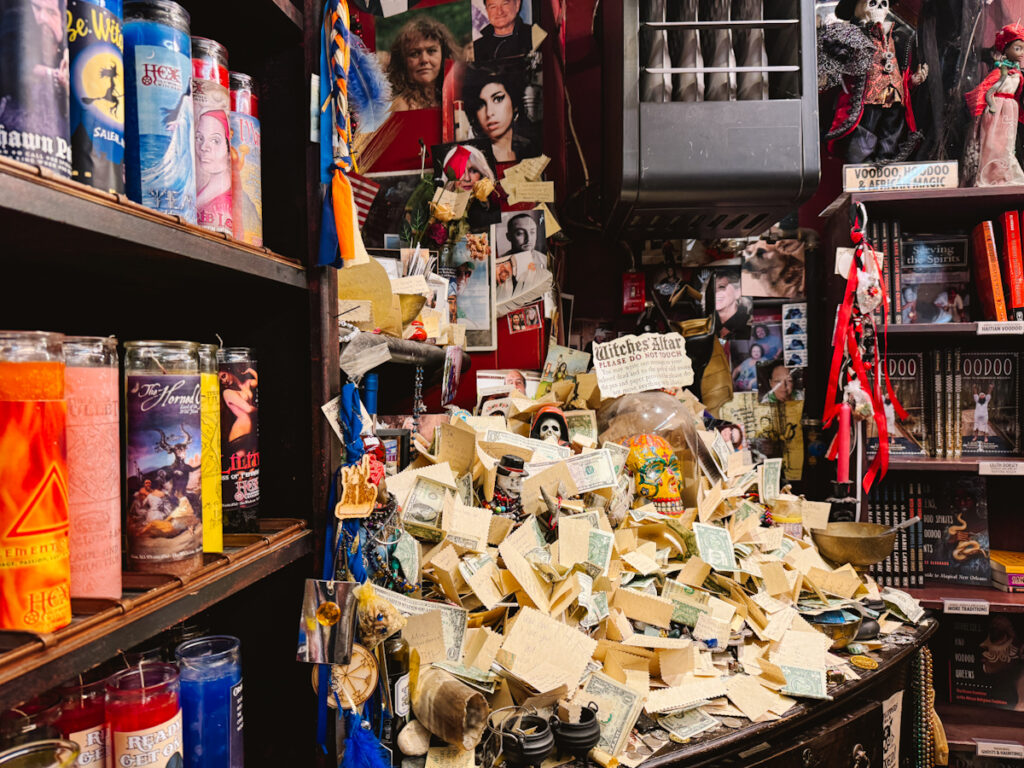 Witch altar in Salem shop