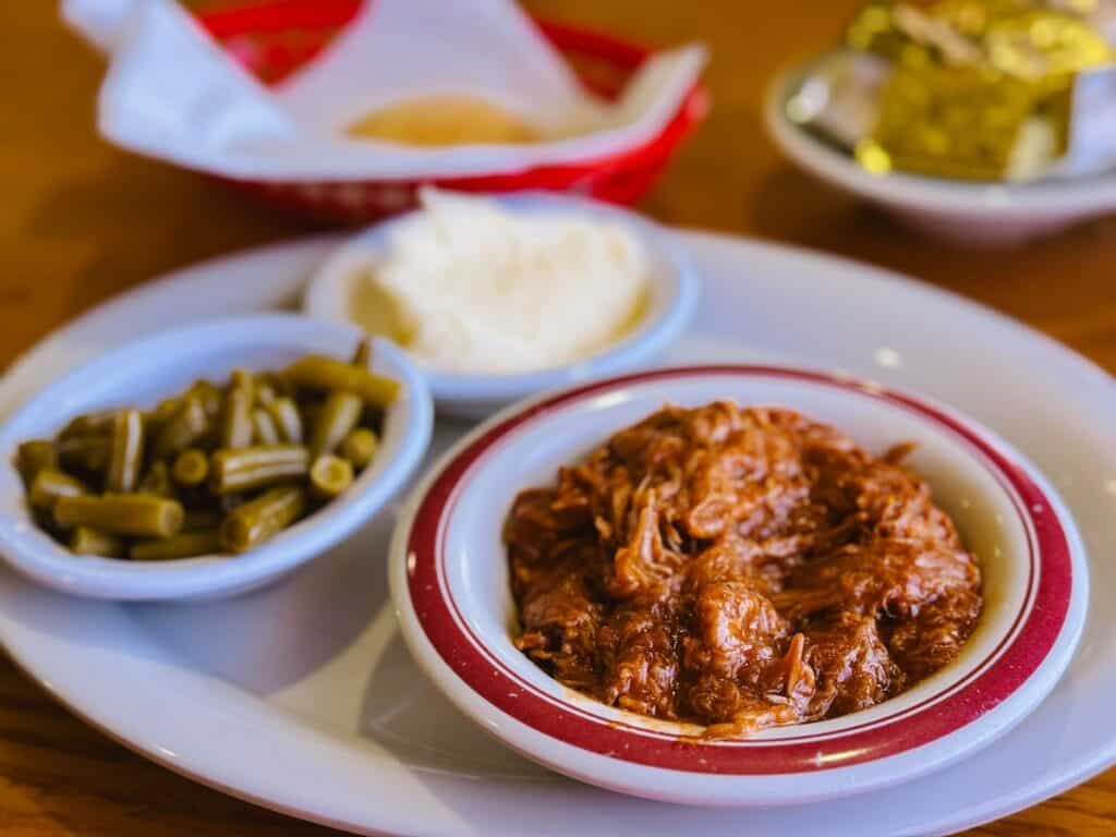 Carver's Apple Orchard in Cosby Tennessee has a great restaurant on site where you should try the apple cider pulled pork shown here
