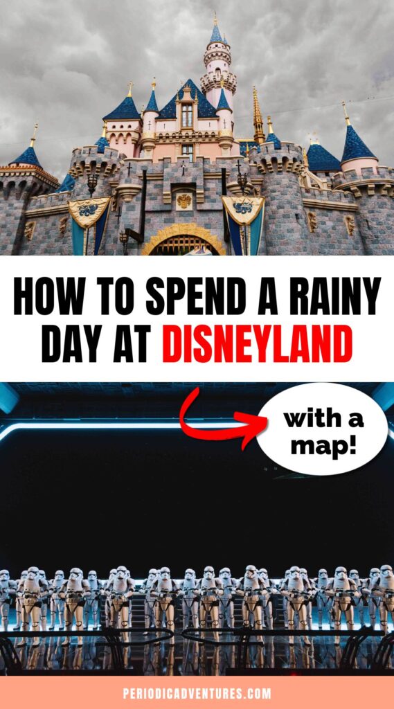 Planning a Disney trip during the rain? Here's how to spend a rainy day at Disneyland California including what rides are open in the rain, where to eat in the rain, top shows to see, and hidden gems for escaping the rain.