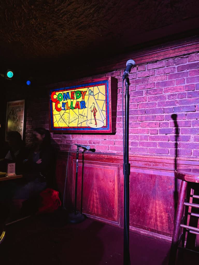 Comedy Cellar in New York view from the first row
