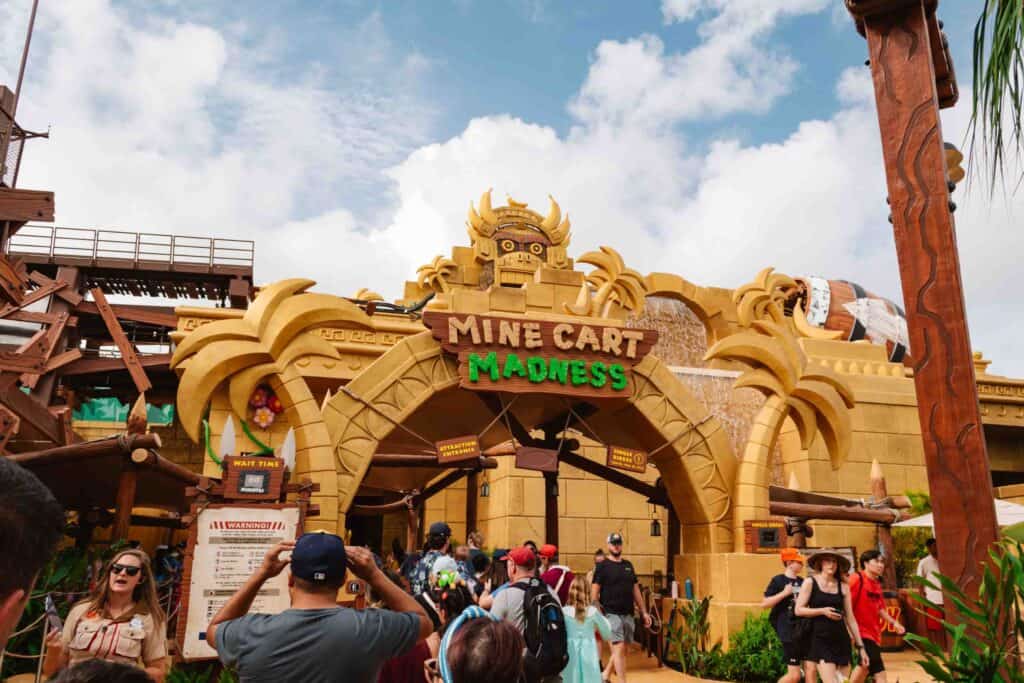 Exterior of Mine-Cart Madness ride in Super Nintendo World Orlando