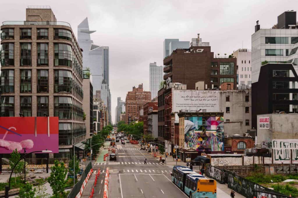 View in Manhattan Meatpacking District from the High Line.