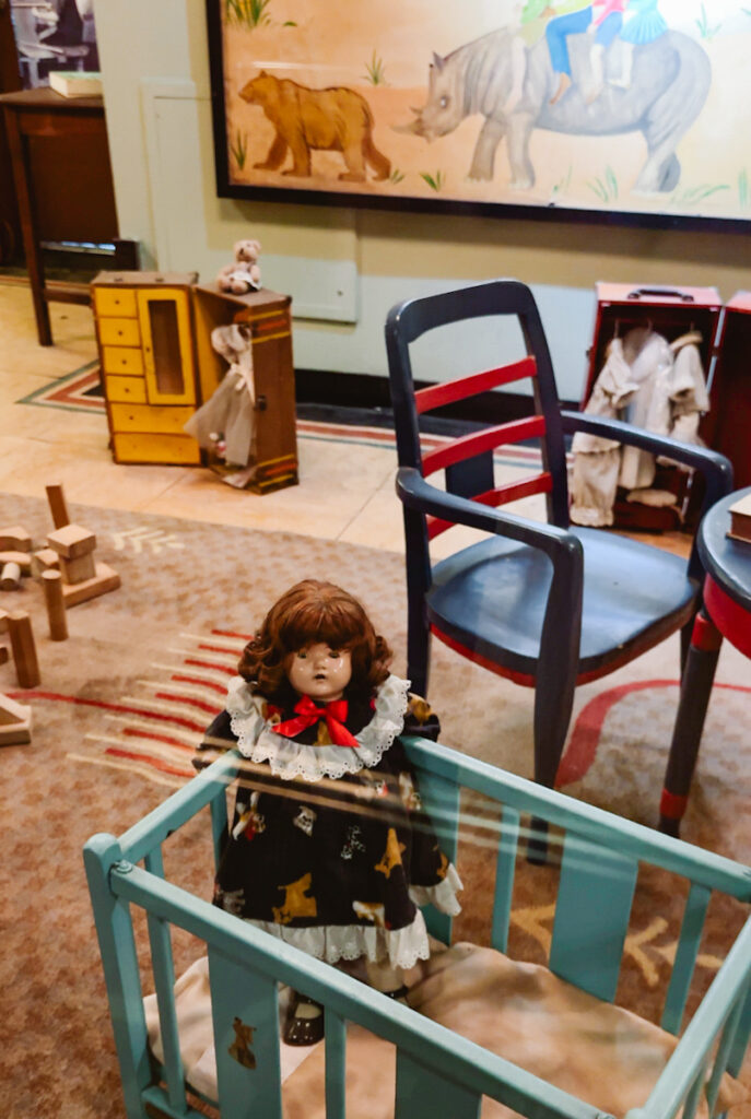 Some exhibits on The Queen Mary are open all the time like the Childrens' Playroom, shown here