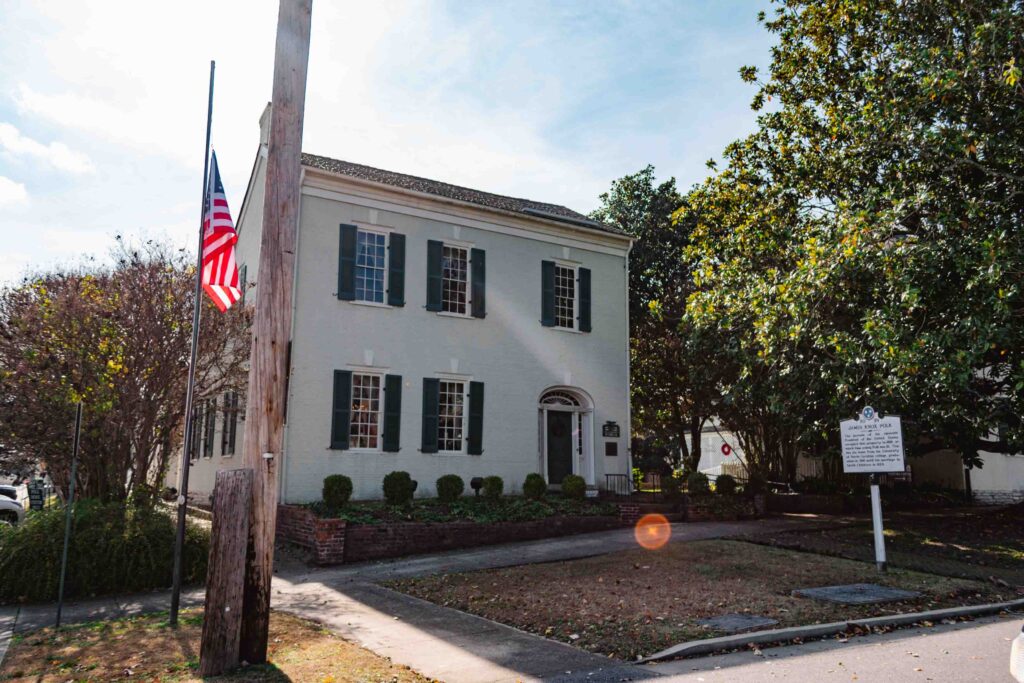 President James K. Polk's Home in Columbia TN that you can tour, view from outside