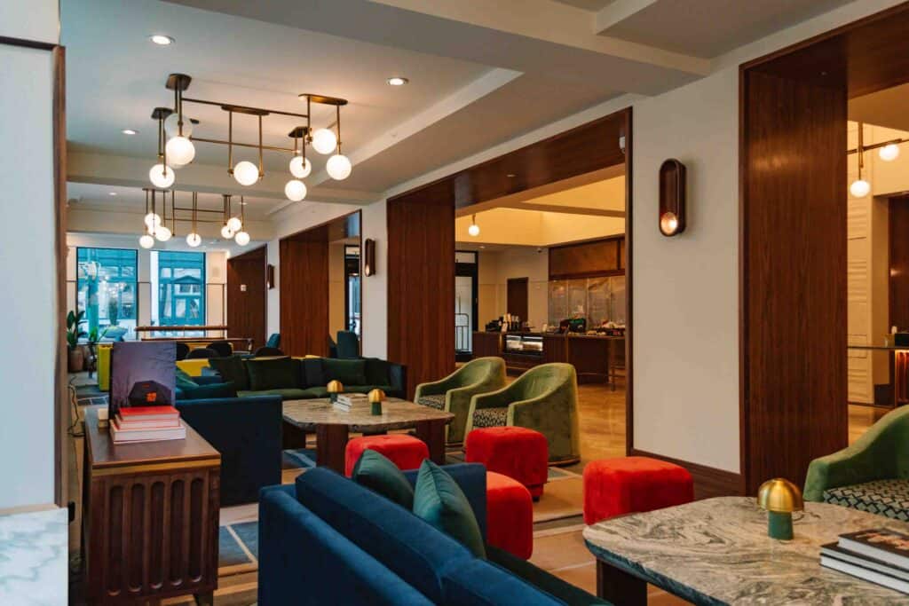 The Waymark Hotel lobby in Chattanooga