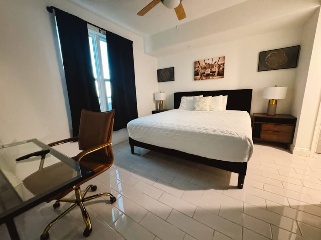 River Fly In condos in Merritt Island Florida with bedroom shown
